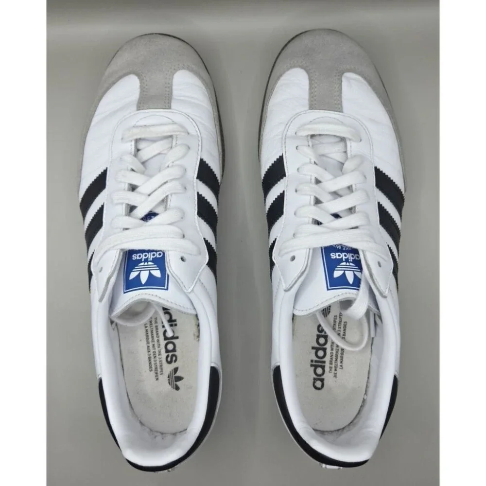 Adidas Samba OG Low Mens 9.5 White Black Gray Gum B75806